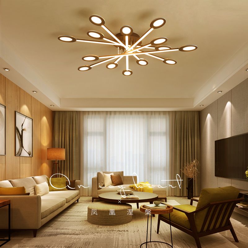 Großhandel Neue Design Braun / Weiß Moderne Led Deckenleuchten Für ... Großhandel Neue Design Braun / Weiß Moderne Led Deckenleuchten Für ...