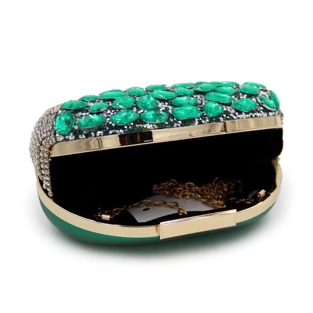 Compra Bolso De Noche De Diseño Hecho A Mano De Color Verde Esmeralda  Borlas De Cristal De Lujo Embrague Bolsa De Diamantes De Las Señoras Bolsos  De Fiesta De La Boda Bolso