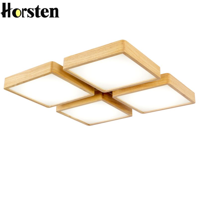 Horsten Simple Wooden Ceiling Lights Japan Style Bedroom Living Room Cafe Home Lighting Ceiling Lighting Solid Wood Lamp
