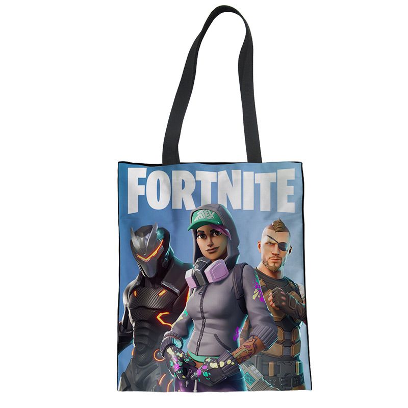 Noisydesignshot Sale Fortnite Game Character Printing Personalized - noisydesignshot sale fortnite game character printing personalized tote bag for boys girls fashion cartoon teenager shopping bag custom grocery bags fabric