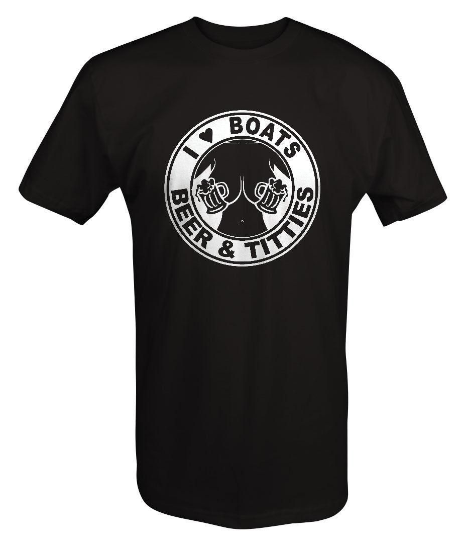 I Love Boats - Beer - Titties - Fishing Boat T Sh