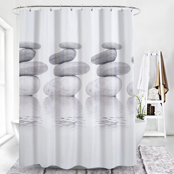 Bathroom Sets Shower Curtain Modern Design Waterproof Fabric Polyester Water Repellent Stain Resistant For 180 200cm