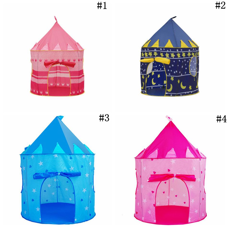 Foldable Pop Up Play Tent Kids Boy Prince Castle Playhouse Indoor