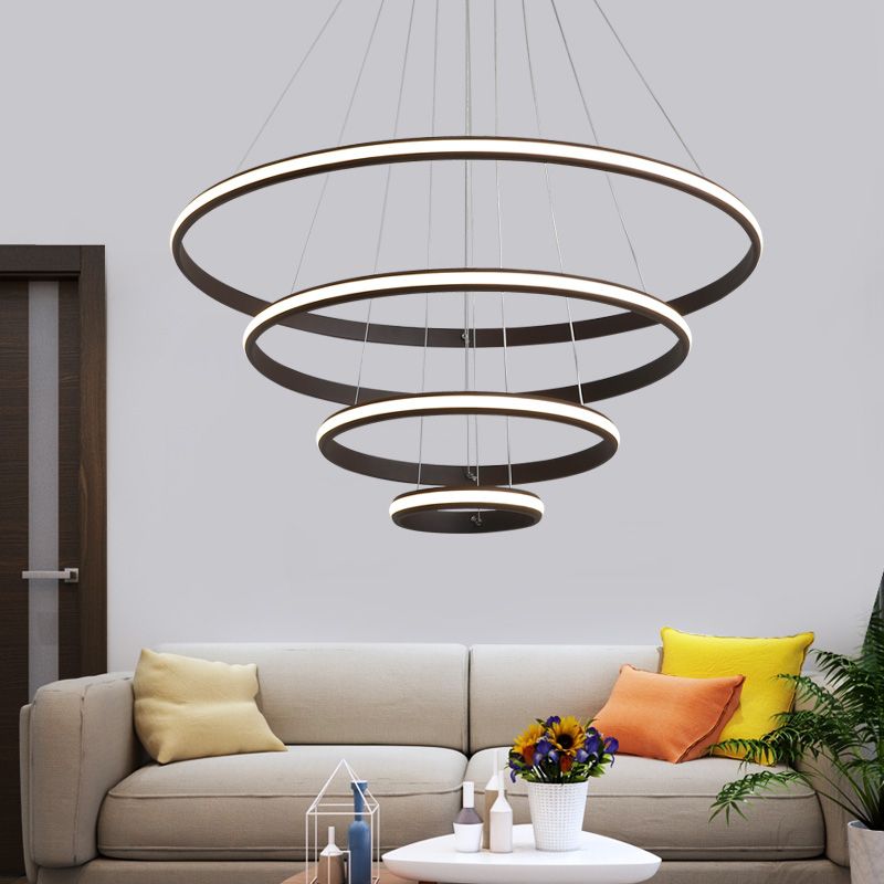 Compre AC85 265V Anillo Círculos Modernas Luces Colgantes Led Para ... Compre AC85 265V Anillo Círculos Modernas Luces Colgantes Led Para ...