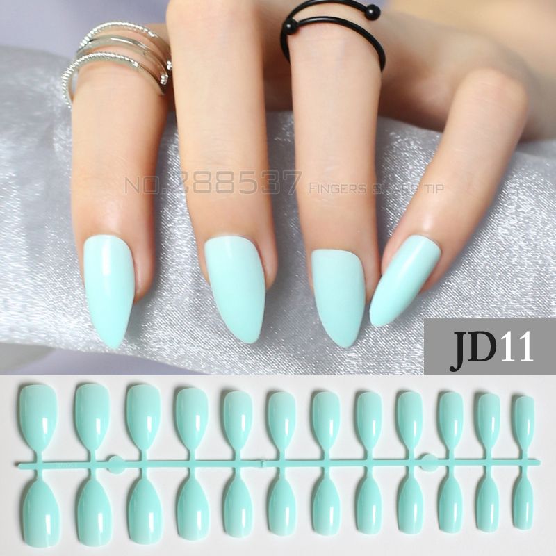 Pure Colour New Mint Mountain Peak Designs Light Blue Artificial Pure Colour New Mint Mountain Peak Designs Light Blue Artificial Nail Full Nail Tips Decorating Stiletto False Nails JD11 Short False Nails Artificial Nail ... - Pure Colour New Mint Mountain Peak Designs Light Blue Artificial