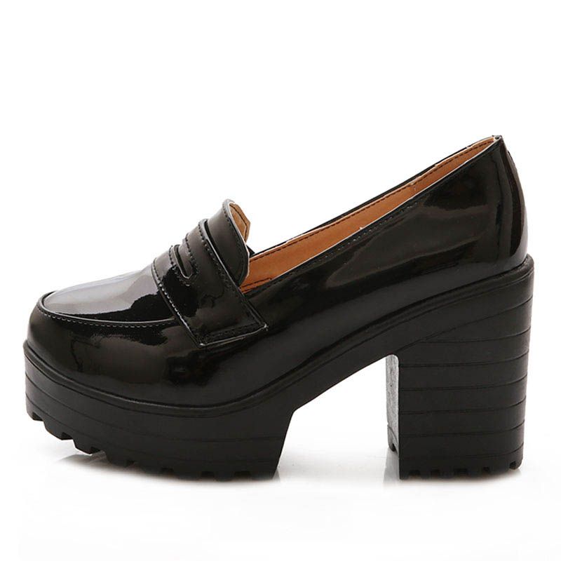 escarpin plateforme talon carre