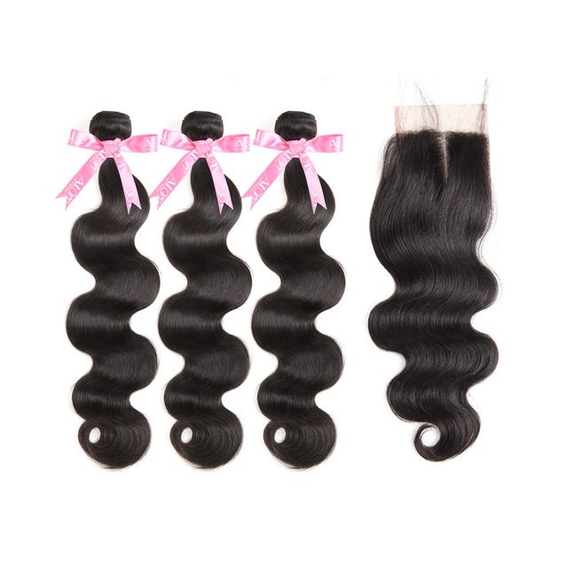 Alot Brazilian Body Wave Hair 3 Bundles With Closure Hair Waving