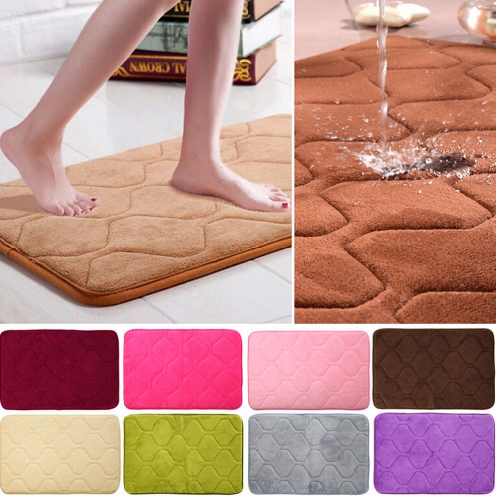 2018 absorbent bathroom mat memory foam non slip kitchen floor mat