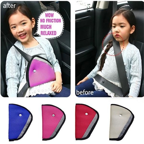 Child Seat Belt Adjuster Car Safety Cover Strap Pad Harness Comfortable Protection For Children Keep Away From Neck Face Kka13