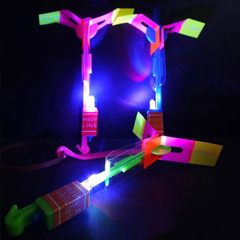 Slingshot LED Helicopters Lighting In The Dark Rocket Copters Flying Arrow Helicopter Slingshot