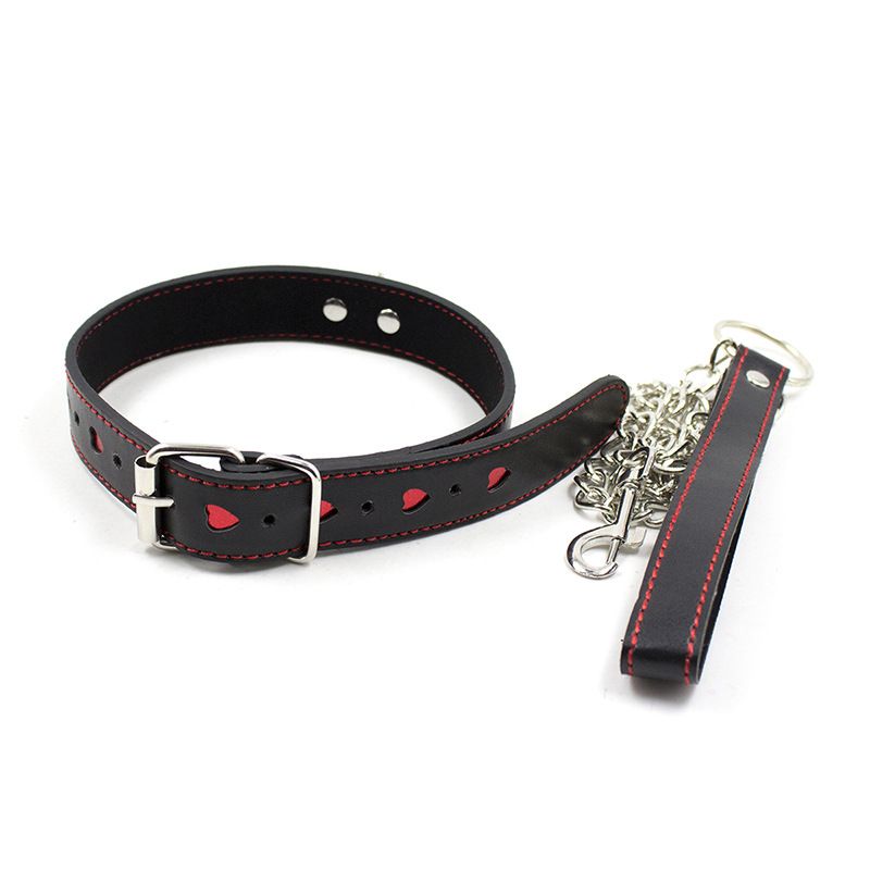 Leather Rivets Slave Collar Leash Novelty Necklace Sm Toys For Women Men S