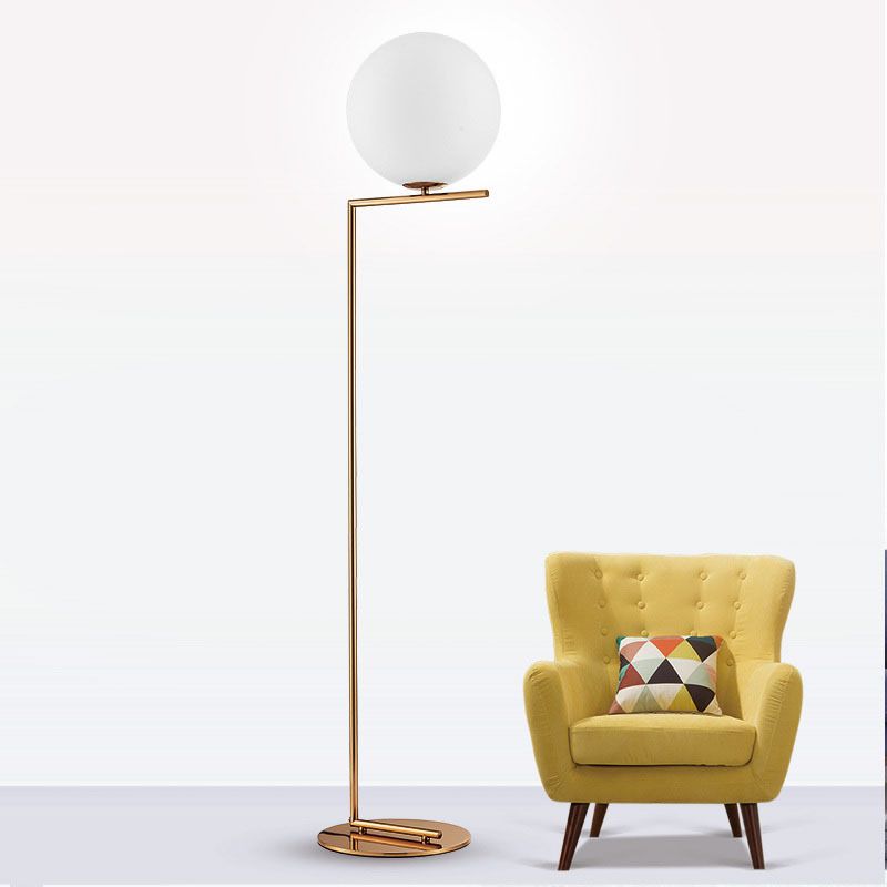 Creative Simple Floor Lamps Glass Ball Standing Lamp Chrome Gold For Living Room Bedroom New Design Art Home Decoration Lighting