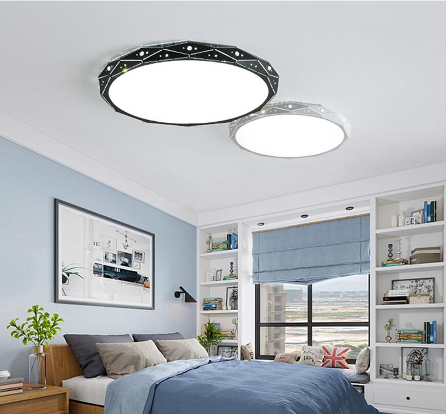 Modern Ceiling Lights White Black Pink Yellow Green Color Living Modern Ceiling Lights White Black Pink Yellow Green Color Living Room Bedroom Surface Mount Remote Control Lamps Colorful Led