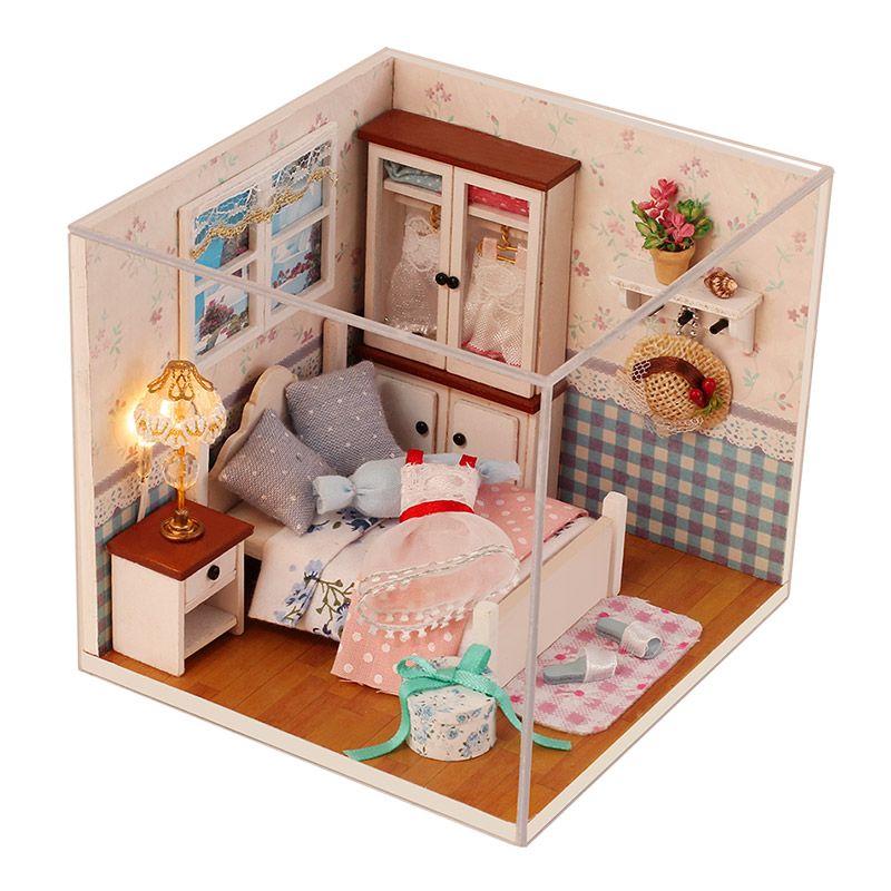 Doll House Miniatura Diy Furnitures 3d Dollhouse Doll House Miniatura Diy Furnitures 3d Dollhouse Accessories Wooden Building Gift Toys For Children M002 D Dolls Kits Custom