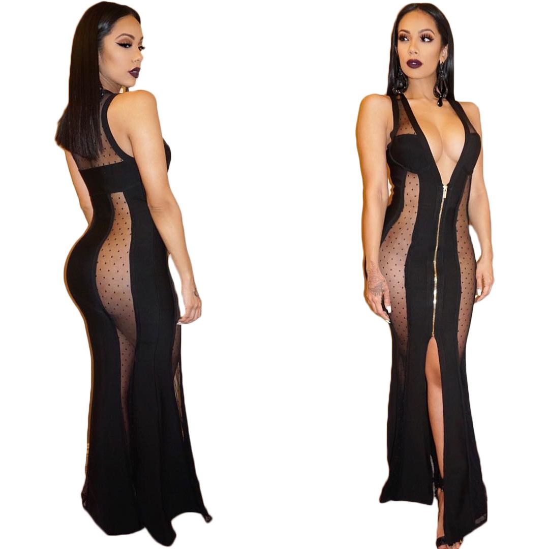 vestido longo preto sexy