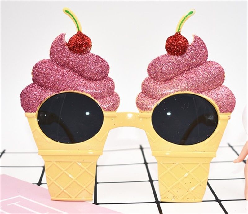 2020 Novelty Ice Cream Cone Sunglasses Plastic Funny Glasses For
