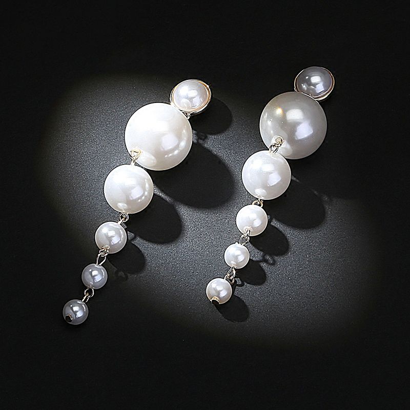 Statement Multiple Pearls Long Dangle Earrings Jewelry Vintage Statement Multiple Pearls Long Dangle Earrings Jewelry Vintage Gorgeous Wedding Chandelier For Women Best Gifts