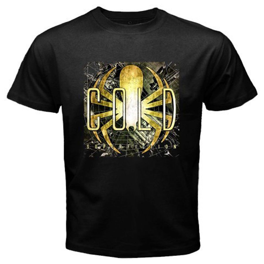 New COLD Band *Superfiction Rock Band Men/'s Black T-Shirt Size S to 3XL