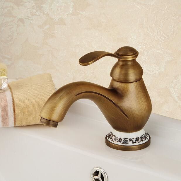 2018 contemporary concise bathroom faucet antique bronze finish