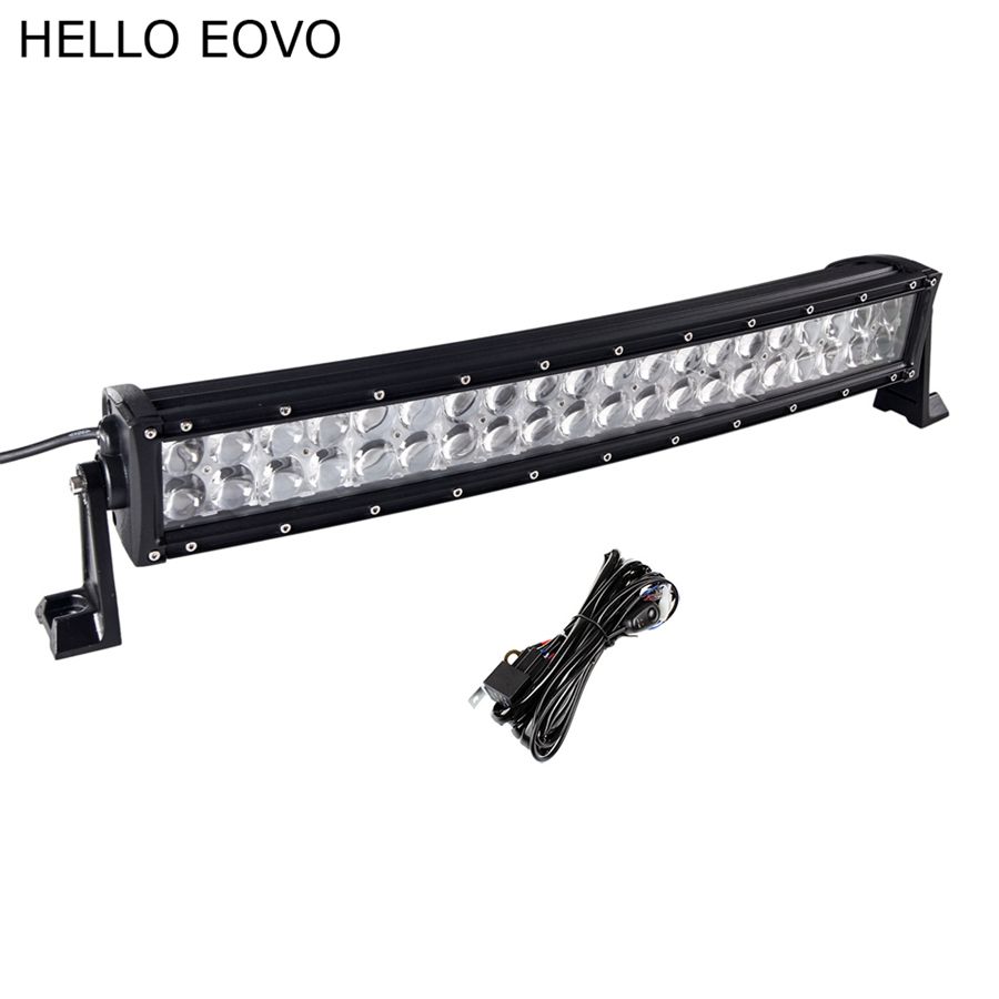 Hello Eovo 4d 22 Inch 200w Curved Led Light Bar For Work Indicators Driving Offroad Boat Car Tractor Truck 4x4 Suv Atv Wiring Led Van Work Lights Led ...
