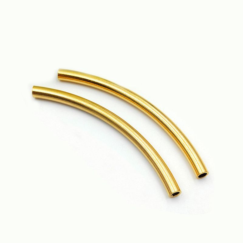 2021 Stainless Steel Smooth Curved Tube Connector Charm Connectors For Jewelry Making DIY