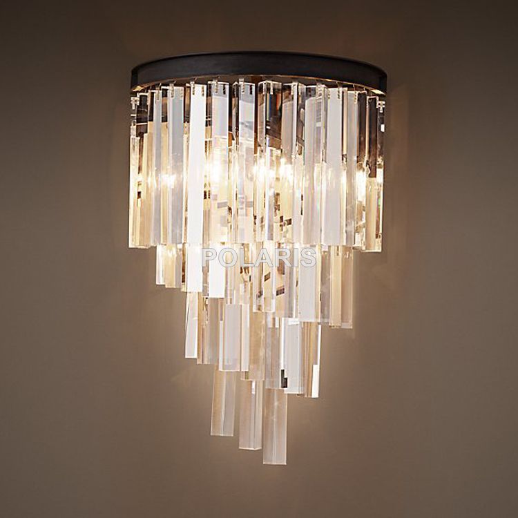 Factory Modern Art Decor Vintage K9 Crystal Chandelier Wall Sconce Lamp Light Lighting For Home Hotel Dining Room