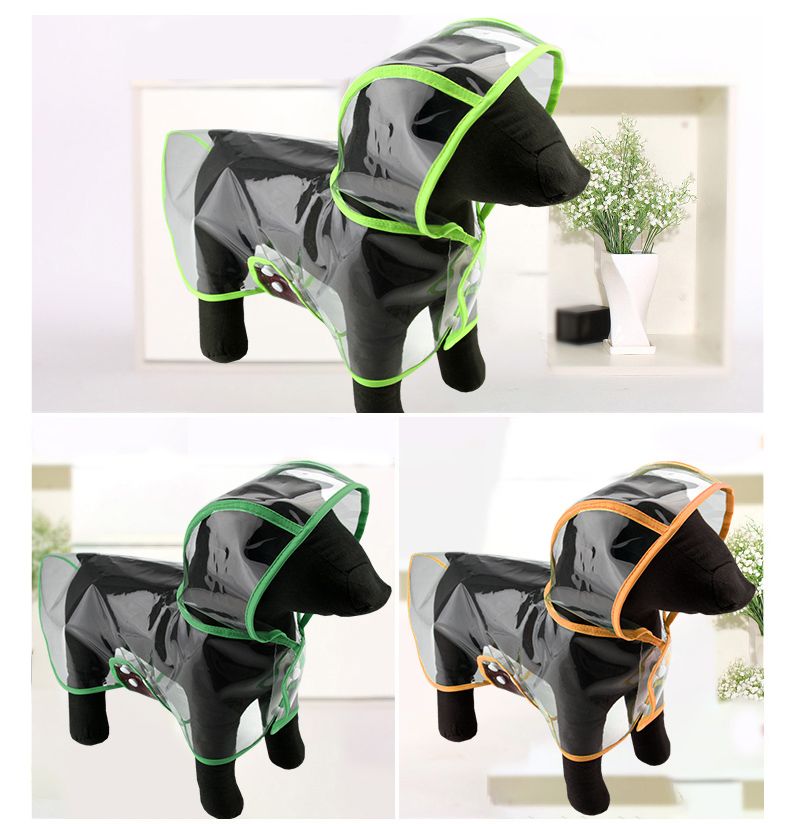 2020 S XXL Big Dog Raincoats Pet Transparent Waterproof Hoodies Jacket Puppy Rain Coat Cheap Dog ...