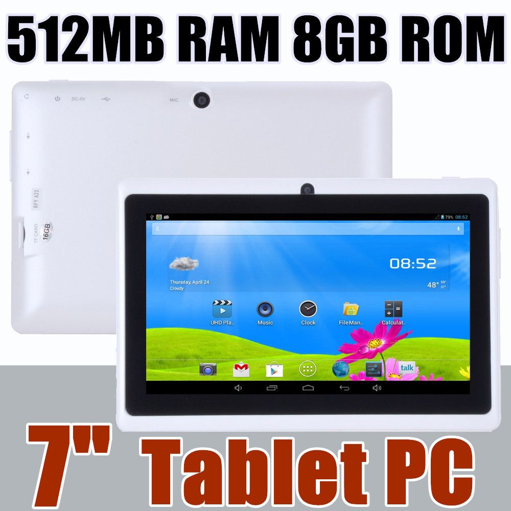 30x Dhl 7 Inch Android4 4 Google 3000mah Battery Tablet Pc Wifi Quad 30x Dhl 7 Inch Android4 4 Google 3000mah Battery Tablet Pc Wifi Quad Core 1 5ghz 512mb 8gb Q88 Allwinner A33 Dual A 7pb Bluetooth Android