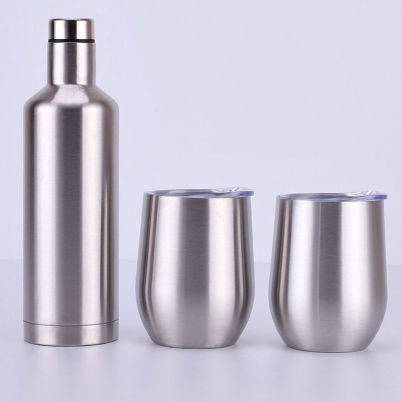 2019 Wine Glasses Set Gift Package Stainless Steel Red Wine Bottle With
