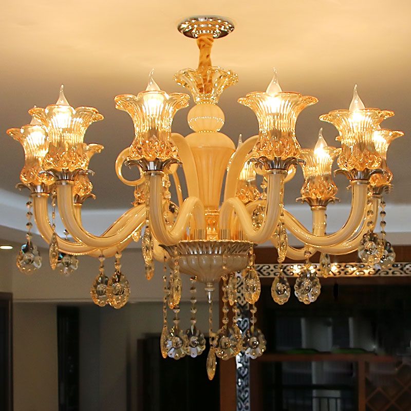 Longree 2018 New Popular Round With 10 Lights Flower Lamp Design Longree 2018 New Popular Round With 10 Lights Flower Lamp Design Crystal Stairs Chandelier Light Chandeliers S In China Multi Pendants