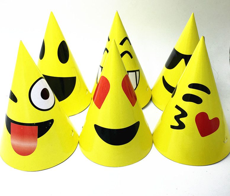 Emoji Expression Party Hats Kids Birthday Party Caps Emoji Hats Baby