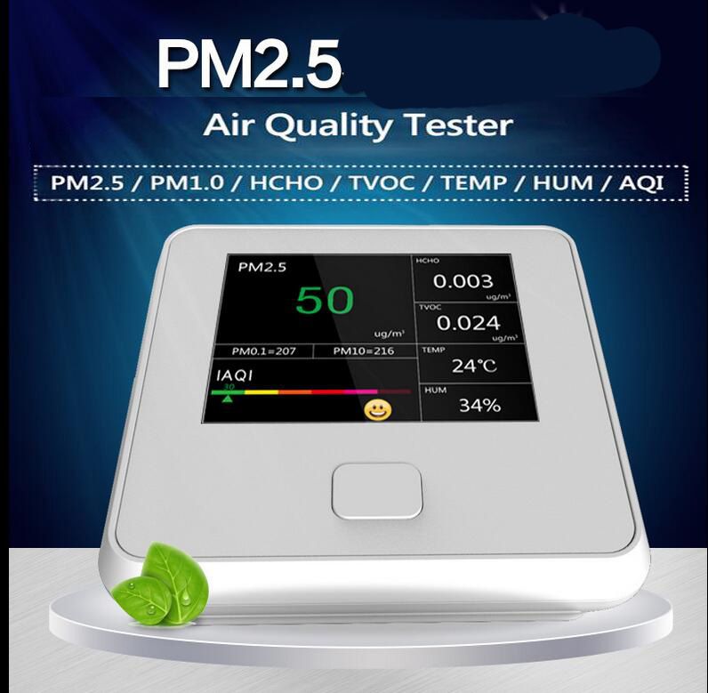 Air Pollution Monitor 6 In 1 Multifunction Laser Sensor Smart Calibration PM2.5 PM10 PM1.0 Air