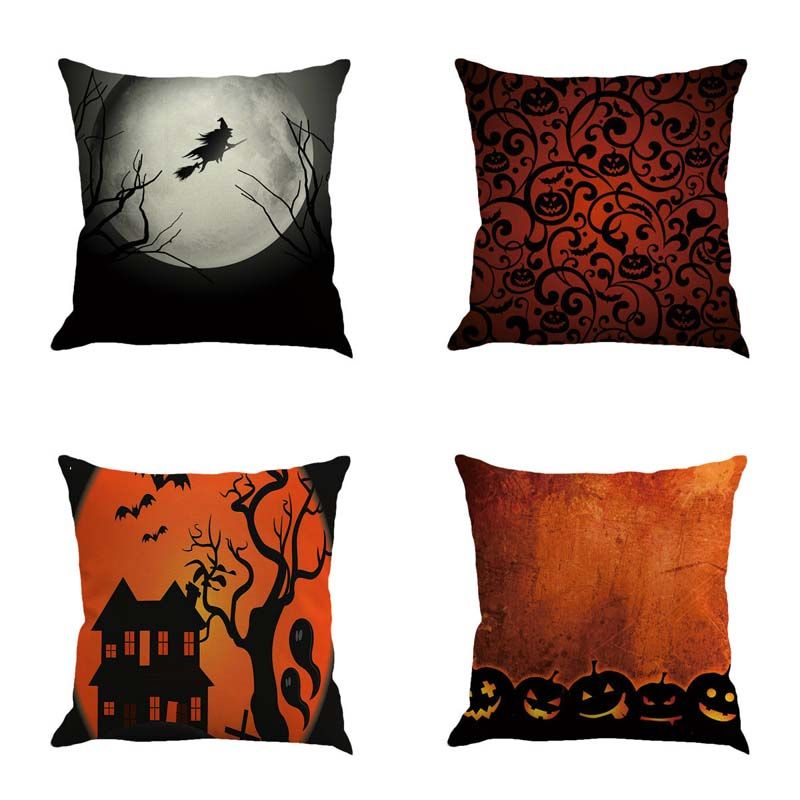 New Happy Halloween Pumpkin Castle Throw Pillows 45cm 45cm