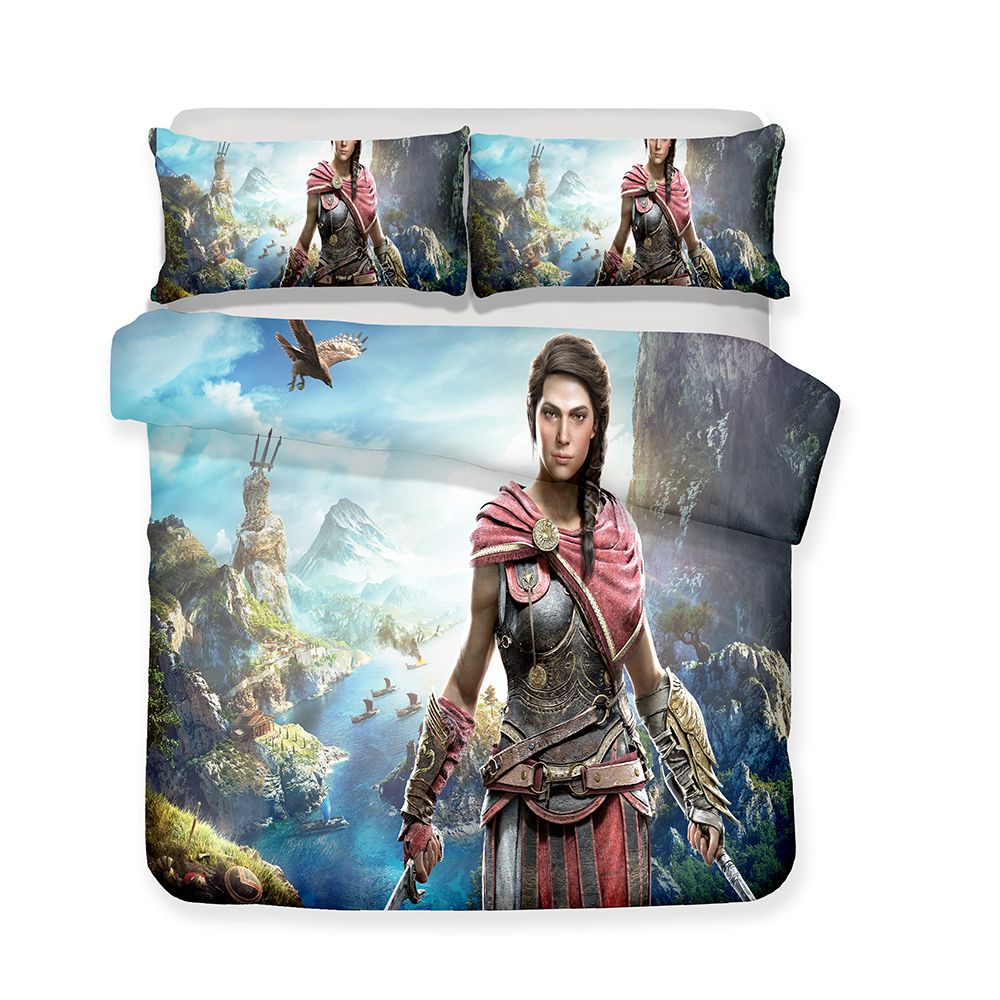 3d Printed Bedding Assassin S Creed Odyssey Game Kassandra 3d Printed Bedding Assassin S Creed Odyssey Game Kassandra Sets Duvet Cover Set Girls Comforter Erfly From Home8888