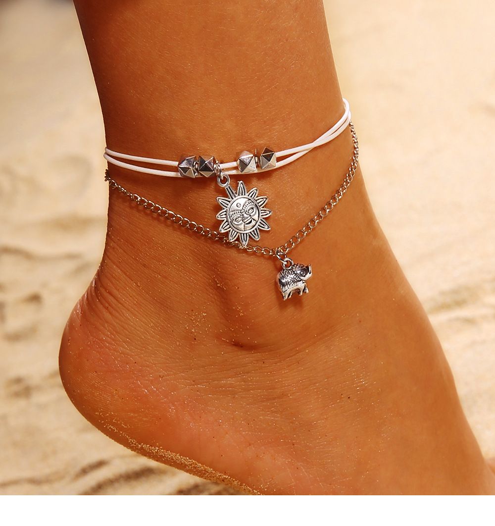 Femme Bracelet Chaîne En Alliage Star Bracelet Barefoot Sandal Plage Pied Bijoux Décor