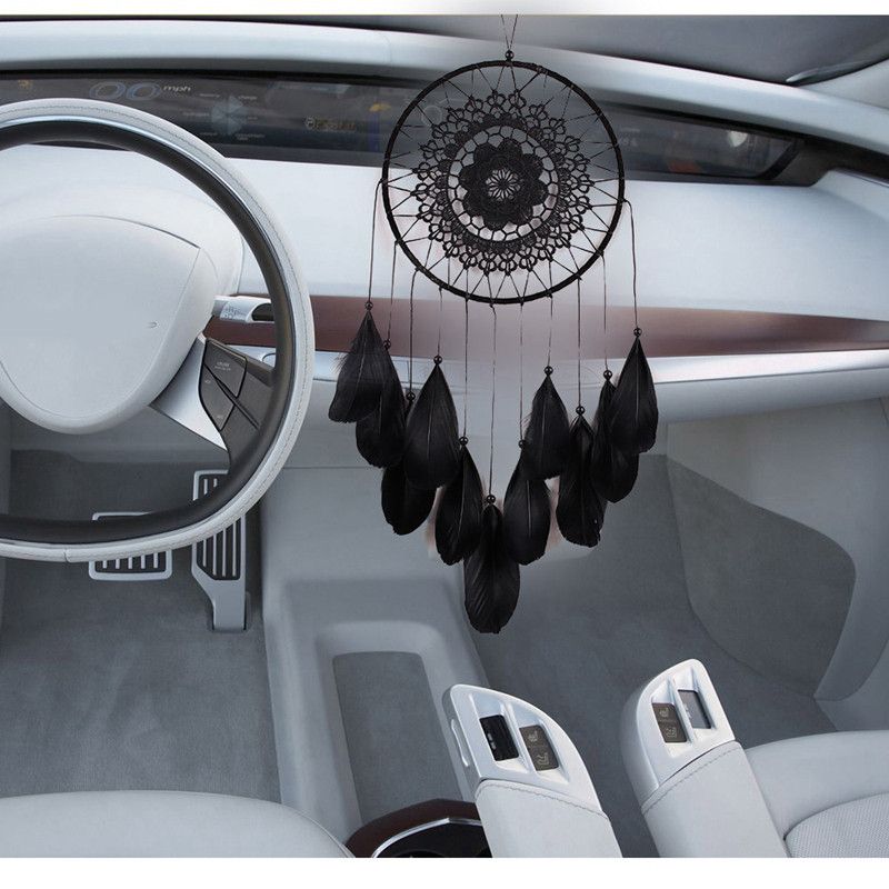 Dream Catcher Hanging Ornament With Feathers Circle Net Wall Car Decor Home Supplies
