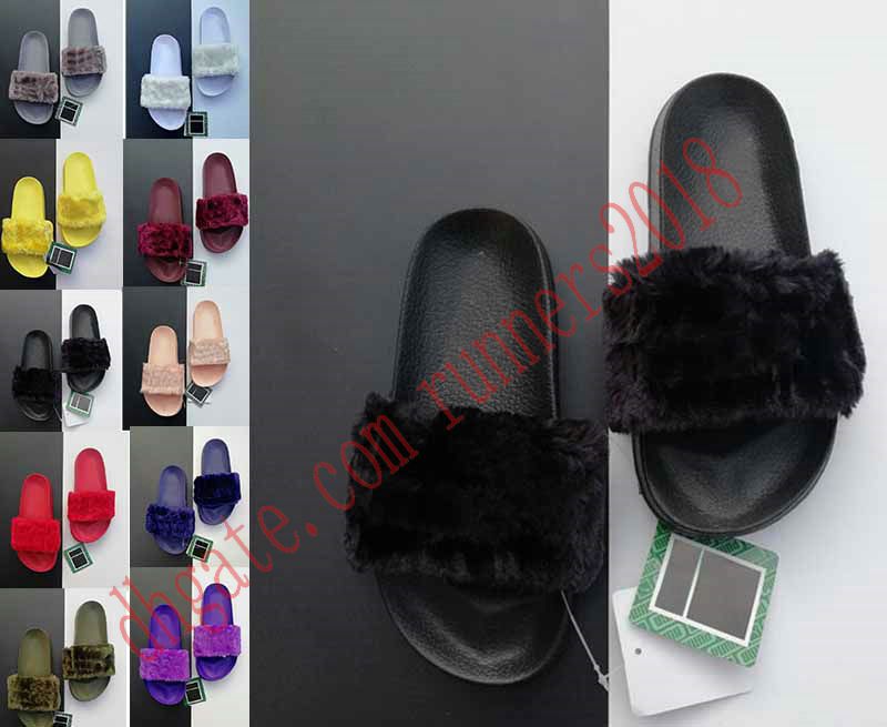 burgundy fenty slides