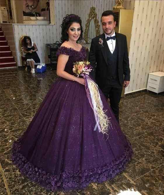 purple engagement dress