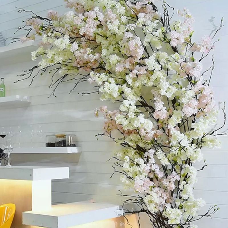 2019 Japanese Sakura Artificial Flower Centerpieces Decor Fake Cherry Blossoms Oriental Cherry