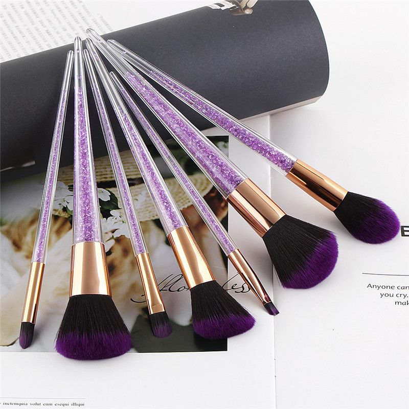 Rhinestone Glitter Crystal Makeup Brushes Set Diamond Pro Highlighter