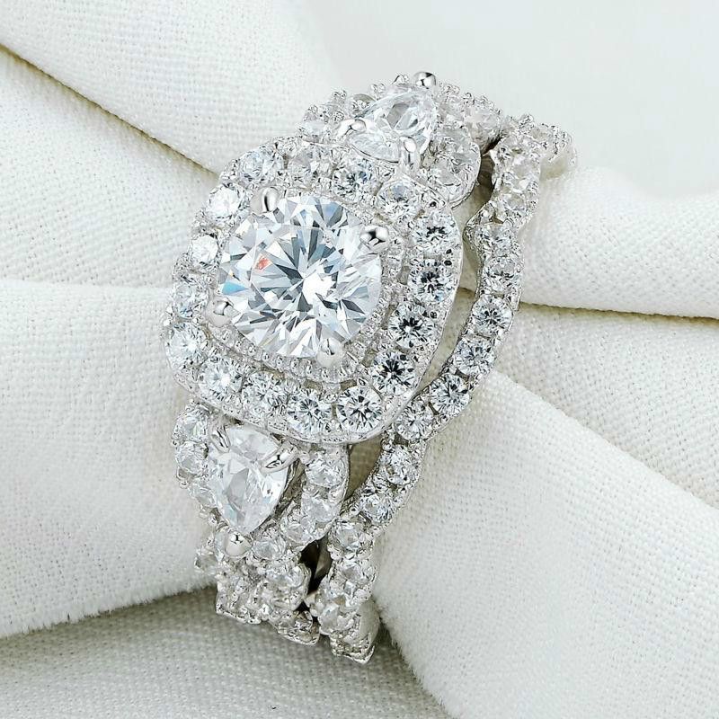 Nueva Venta De La Llegada En Tamaño 5 10 2 Unid 925 Joyería De Plata Esterlina Halo Conjuntos De Anillo De Boda Para Mujeres Jr5249 Nueva Venta De La Llegada En Tamaño 5 10 2 Unid 925 Joyería De Plata Esterlina Halo Conjuntos De Anillo De Boda Para Mujeres Jr5249
