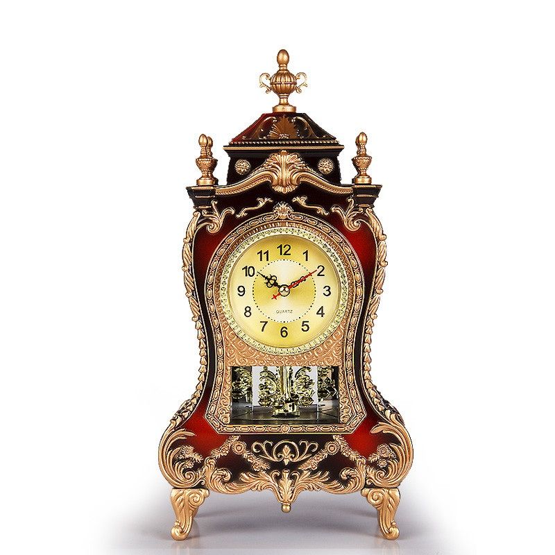 Table Clock Vintage Classical Royalty Sitting Room Tv Cabinet Table Clock Vintage Classical Royalty Sitting Room Tv Cabinet Desk Imperial Furnishing Creative Sit Pendulum Classic