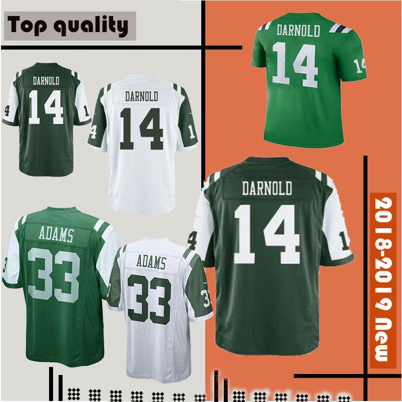 2018 New York Jets Jersey 14 Sam Darnold 33 Jamal Adams 12 Joe Namath