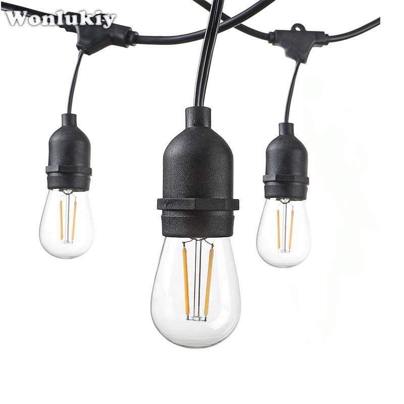 Wonlukiy Outdoor Led String Lights Waterproof 2w Retro Edison Wonlukiy Outdoor Led String Lights Waterproof 2w Retro Edison Filament Bulb Street Garden Patio Holiday Lighting Dhl Free Rose Strings
