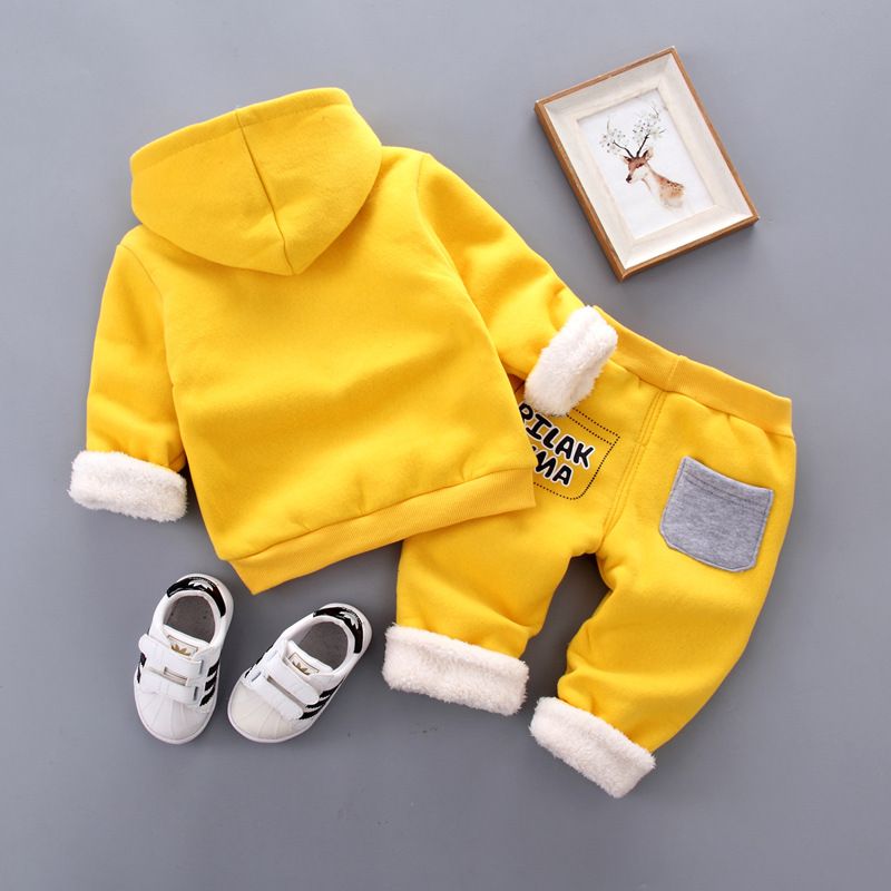 Compre Ropa Para Ninos Invierno Y Terciopelo Bebe Engrosado Ninos De 1 A 3 Anos Y Medio Bata De Bebe Divertidos Dibujos Animados Dos Piezas De Traje A 23 25 Del Sqyu1976 Es Dhgate Com