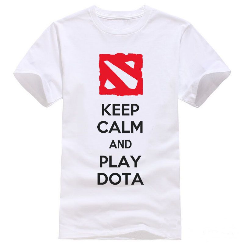 t shirt making keep calm and play dota 2 movie men s crew neck short