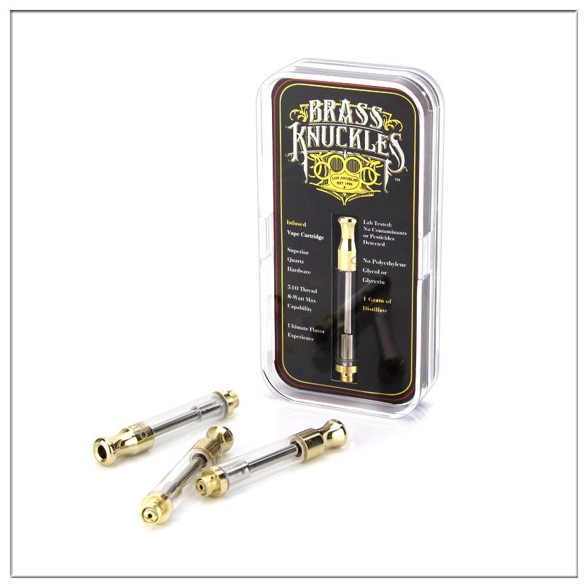 Brass Knuckles Cartridge .5ml 1.0ml Thick Oil Cartridges With Acrylic