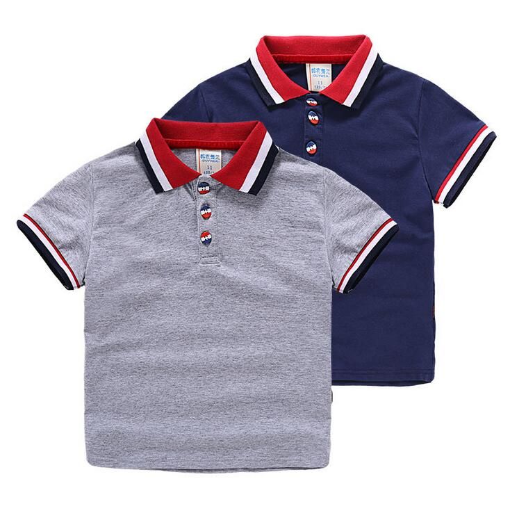 Acheter Haute Qualite Enfants Garcons Polo Bebe Garcon Fille Vetements Dete A Manches Courtes En Coton Solide Tshirt De 14 19 Du Hohobaby Fr Dhgate Com