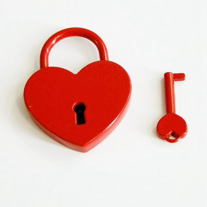 heart shaped vintage padlocks