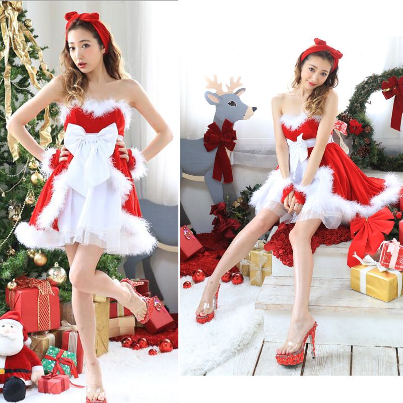 Sexy Santa Claus Costume Christmas XMAS Women Miss Santa Claus Dress ...